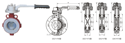 調(diào)節(jié)型四氟密封蝶閥 D41F、D71F 型 PN10~PN40